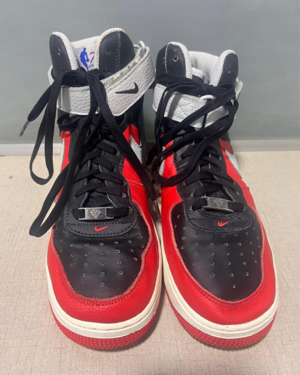 Nike Air Force 1 High – Custom “Bred” Diamond Edition