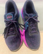 ASICS Men’s Gel Nimbus Style Navy Purple Running Shoes - Image 3